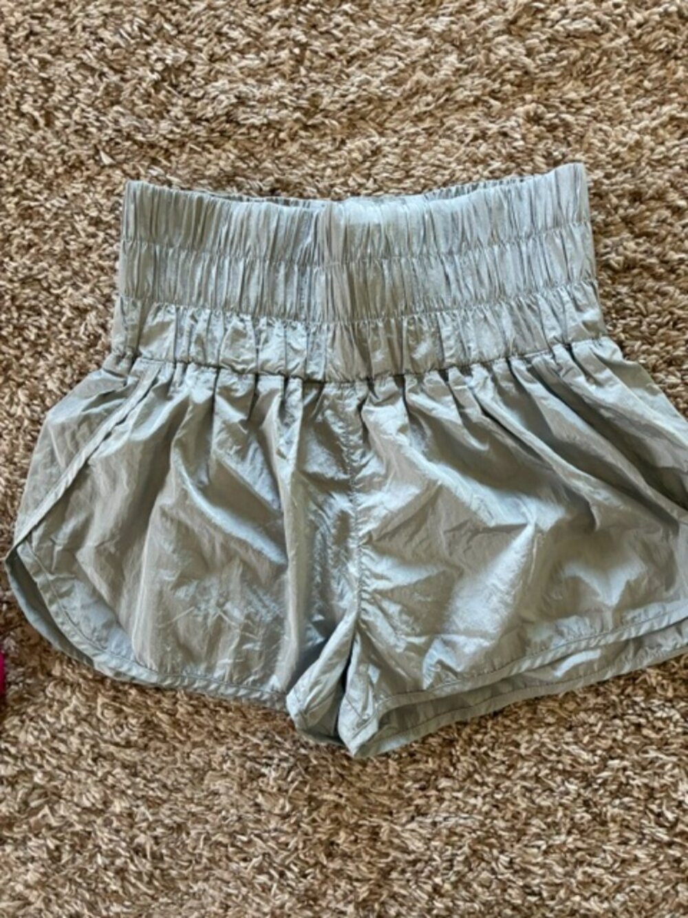 FP movement by Free People The Way Home Shorts, silver, size Medium